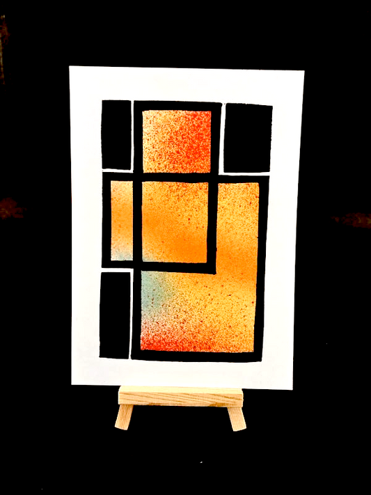 Abstract Stained Glass Window - Arts & Crafts