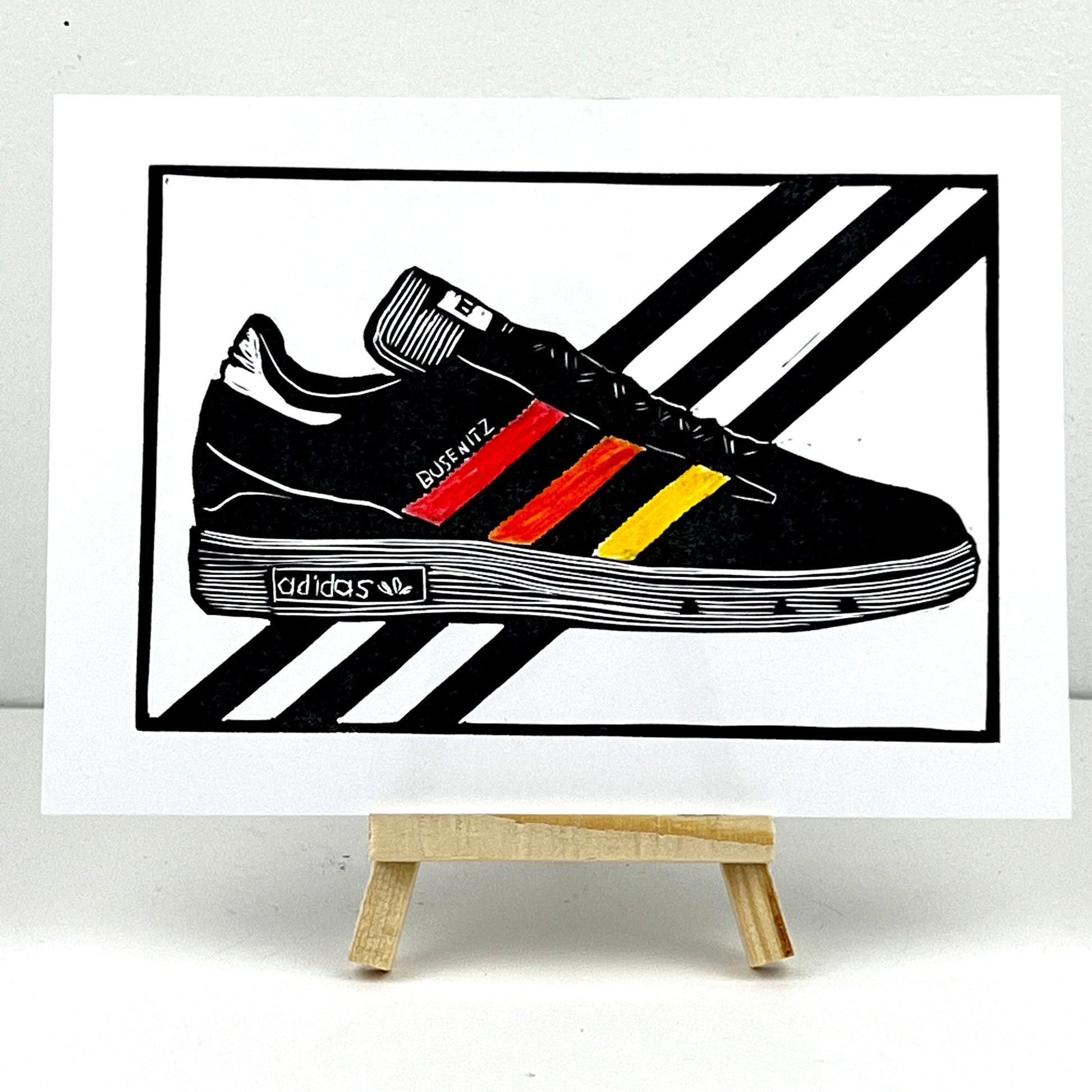 Adidas Busenitz Sneakers - Red Orange Yellow - Arts & Crafts