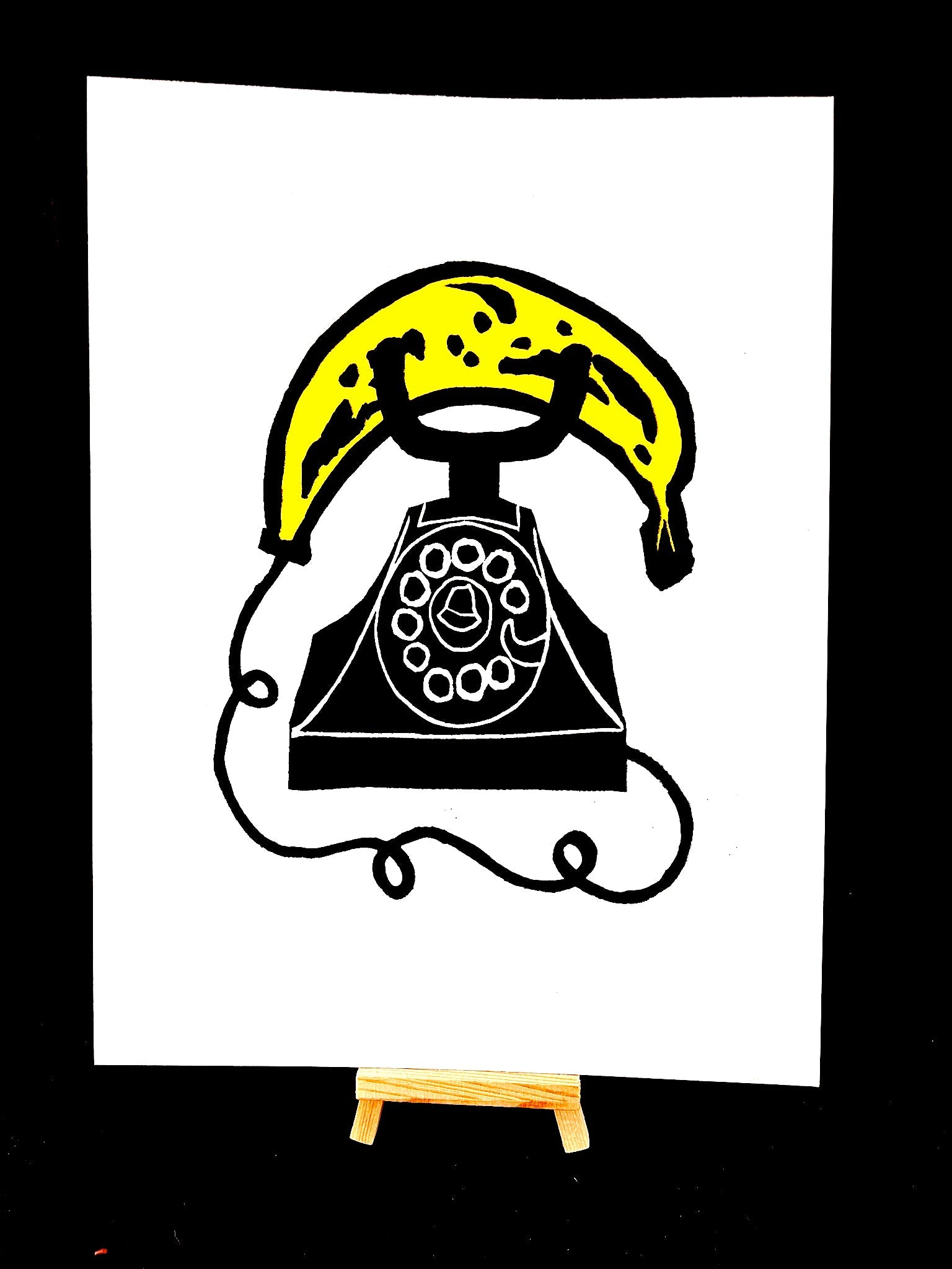 Banana Phone Vintage - Screen Print - Arts & Crafts