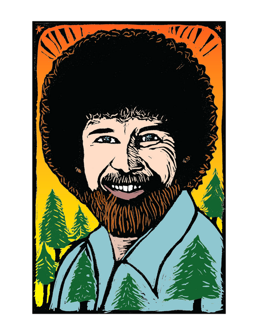 Bob Ross - Happy Little Trees (8.5 x 11’’) color print - Prints