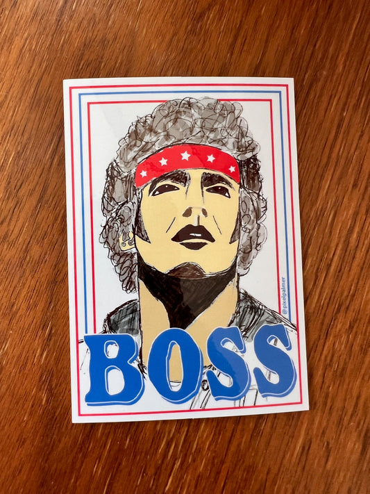 BOSS Bruce Springsteen - glossy vinyl sticker from Pixel Palmer rock n roll - Sticker