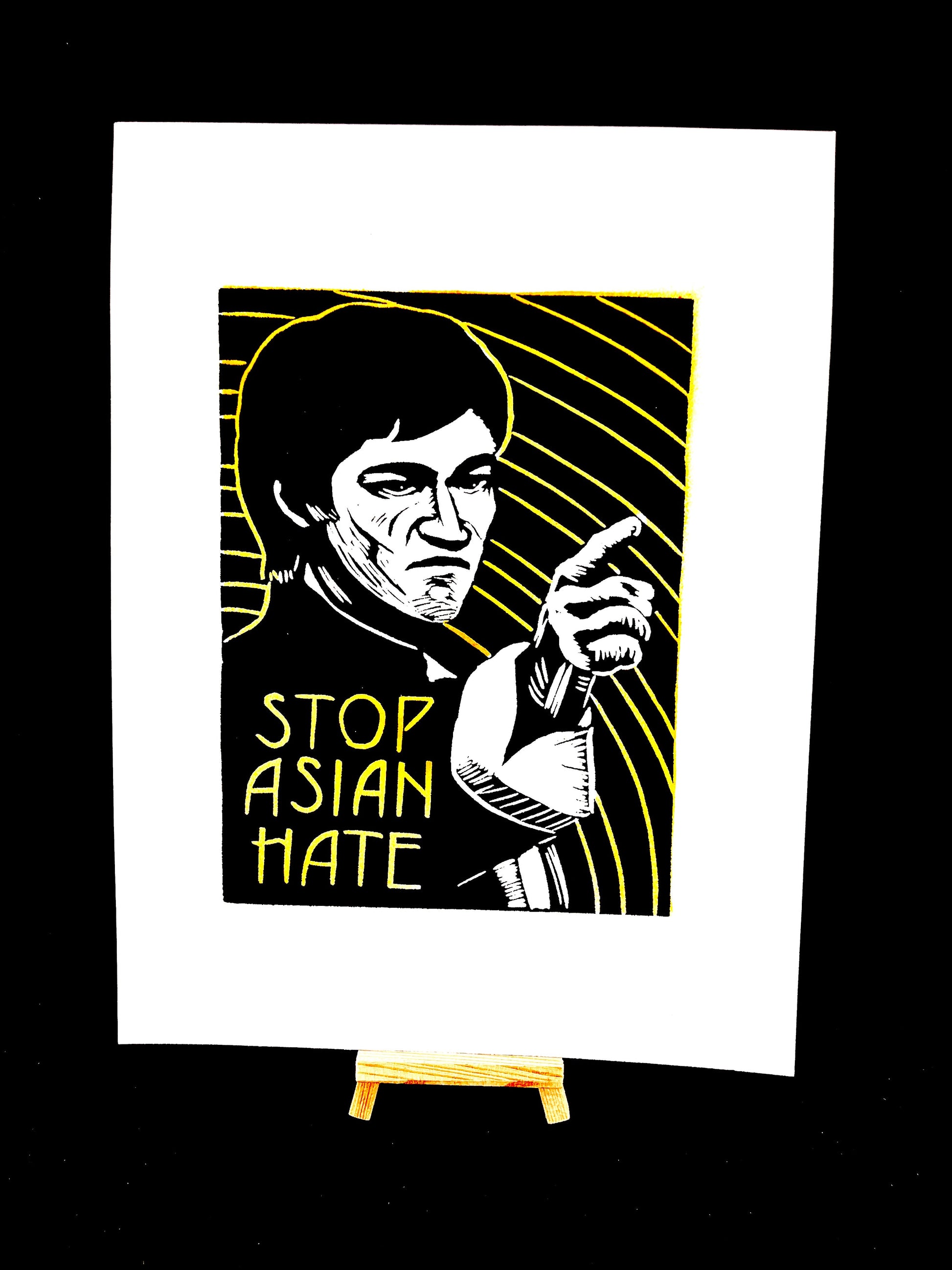 Bruce Lee ’Stop Asian Hate’ - Screen Print - Arts & Crafts