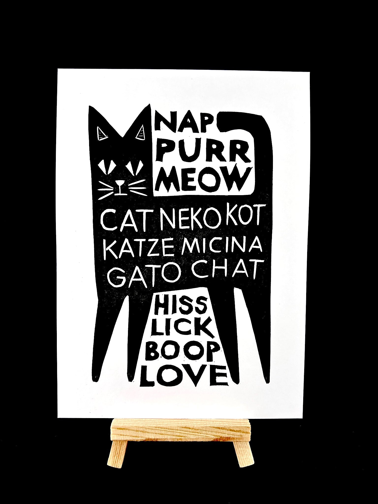 CAT NAP PURR MEOW HISS LICK BOOP LOVE - Arts & Crafts
