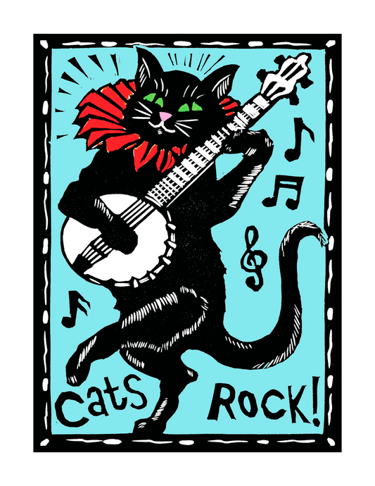 Cats Rock! (8.5 x 11’’) color print - Arts & Crafts