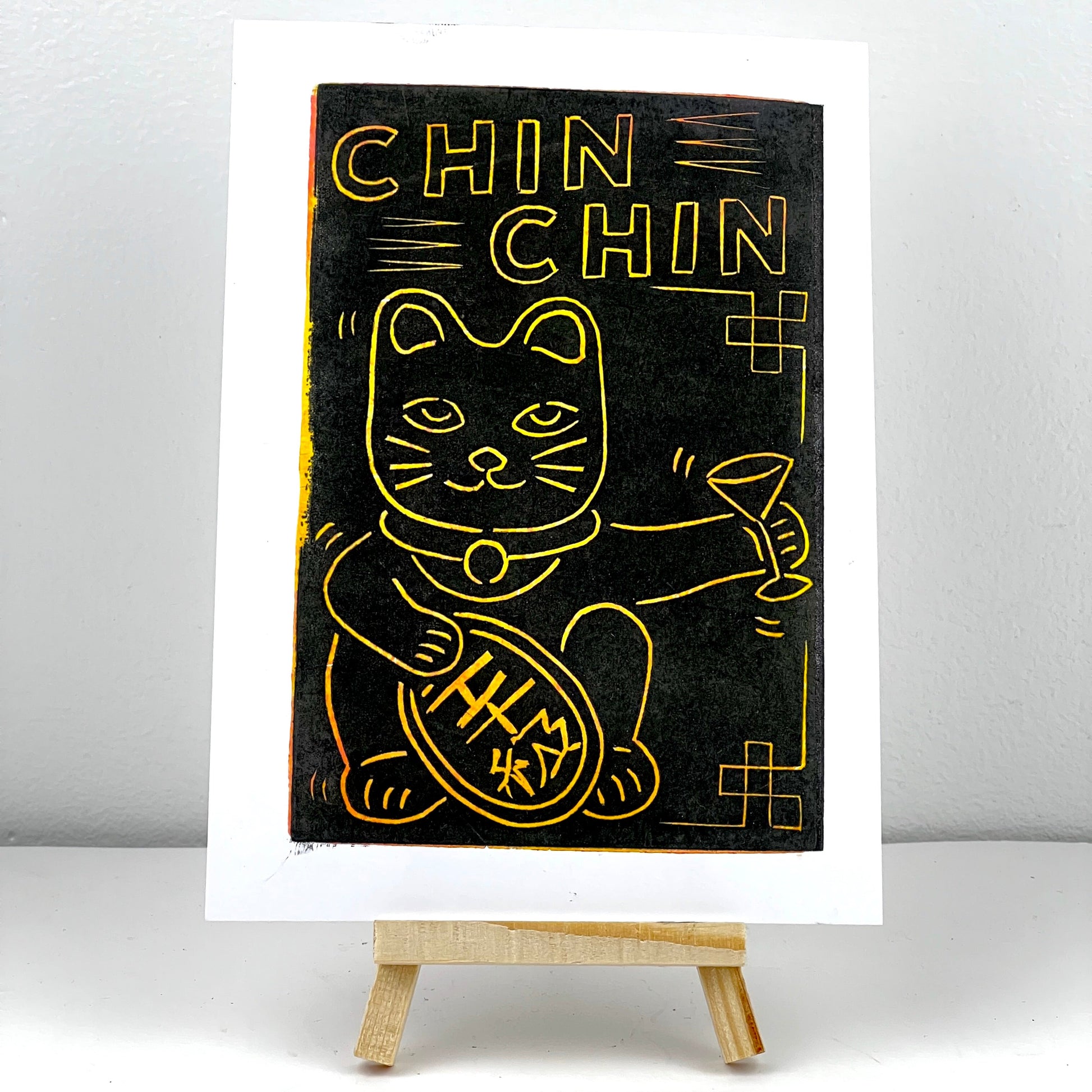 Chin Chin - Neon Cat Sign - Arts & Crafts