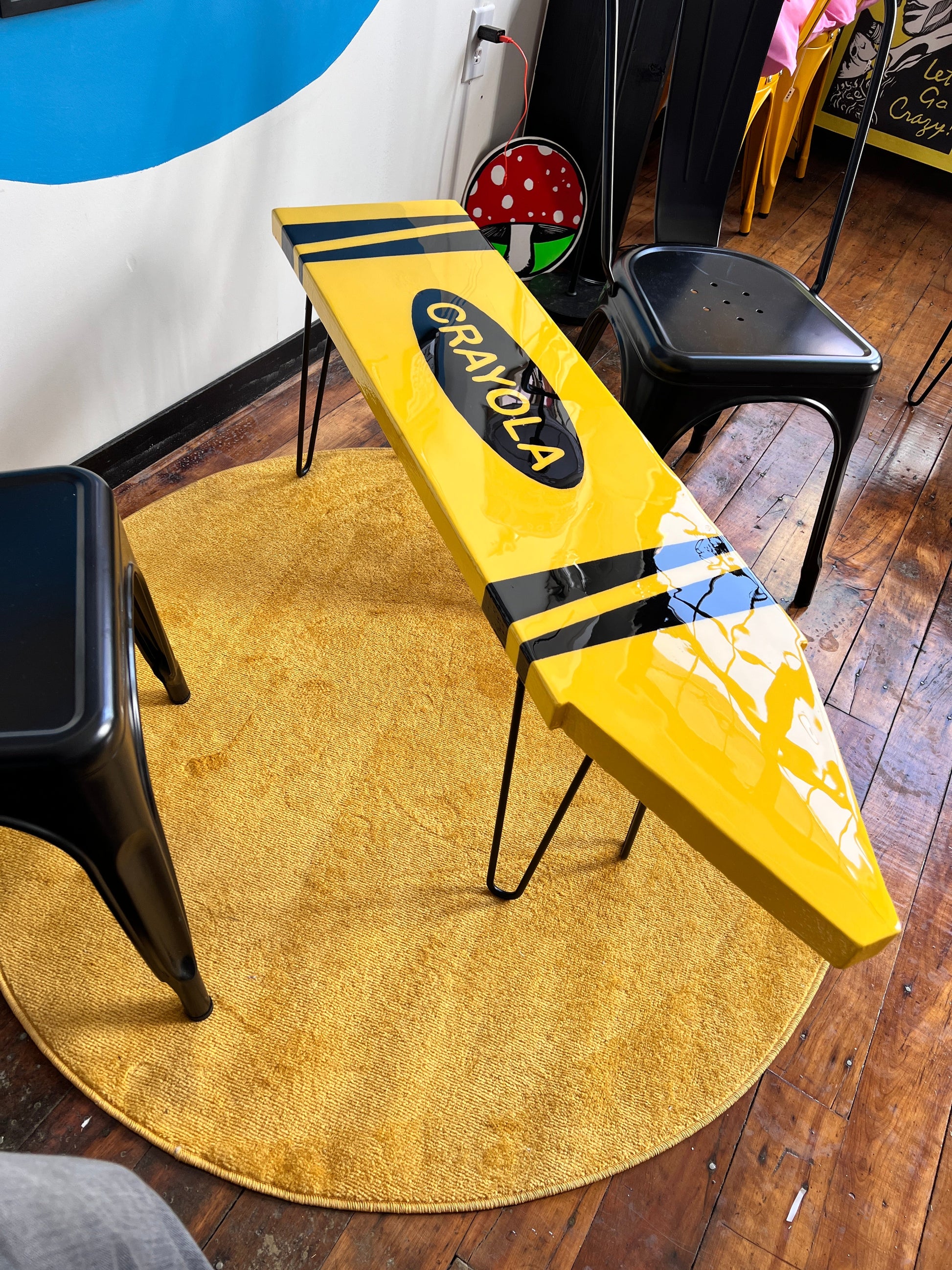 Crayola Crayon: Coffee Table: 12x48’’ with 16’’ legs - Furniture