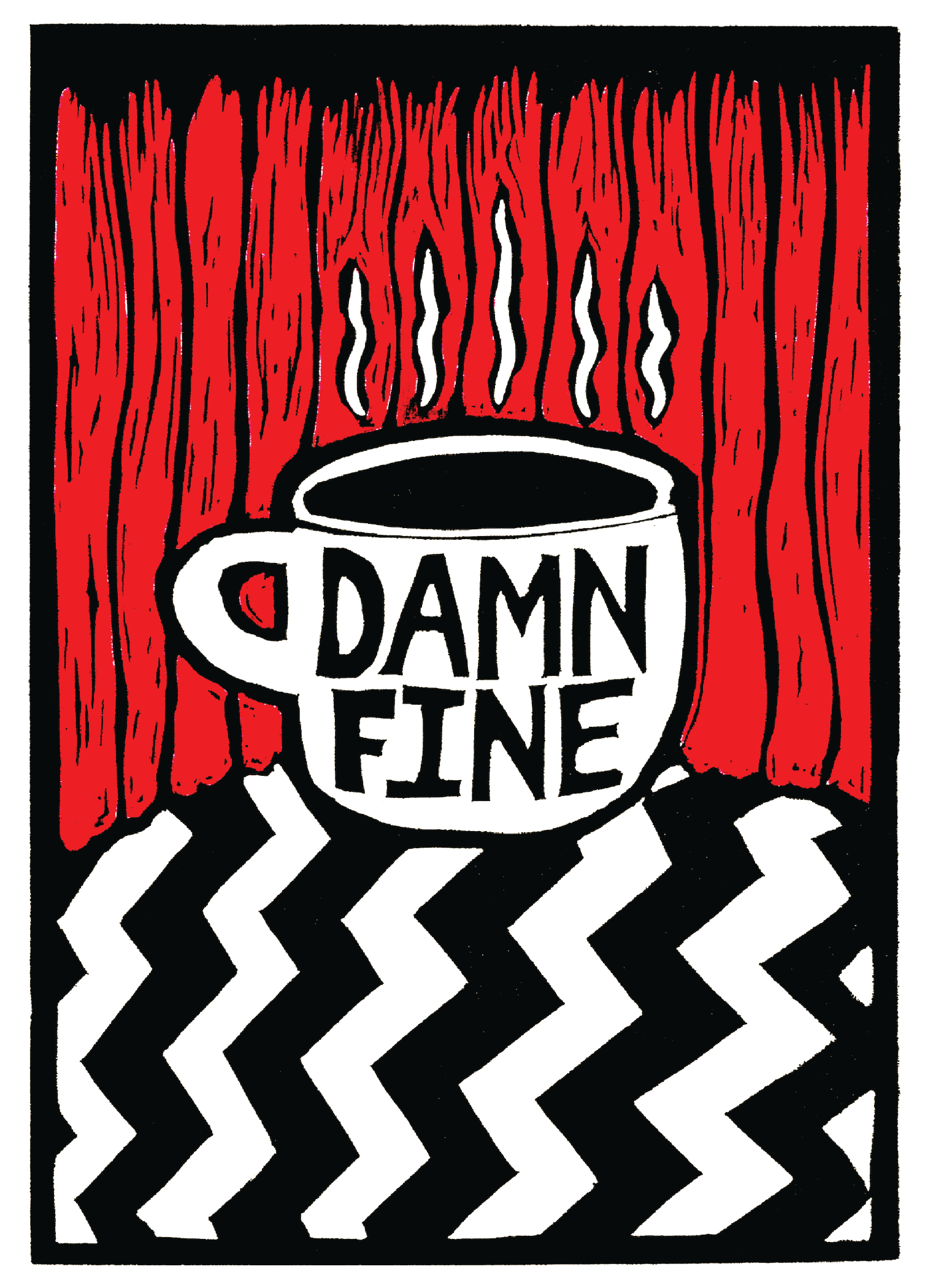 Damn Fine | Twin Peaks - Greeting Card w/ envelope blank inside 5x7’’ - Greeting Card