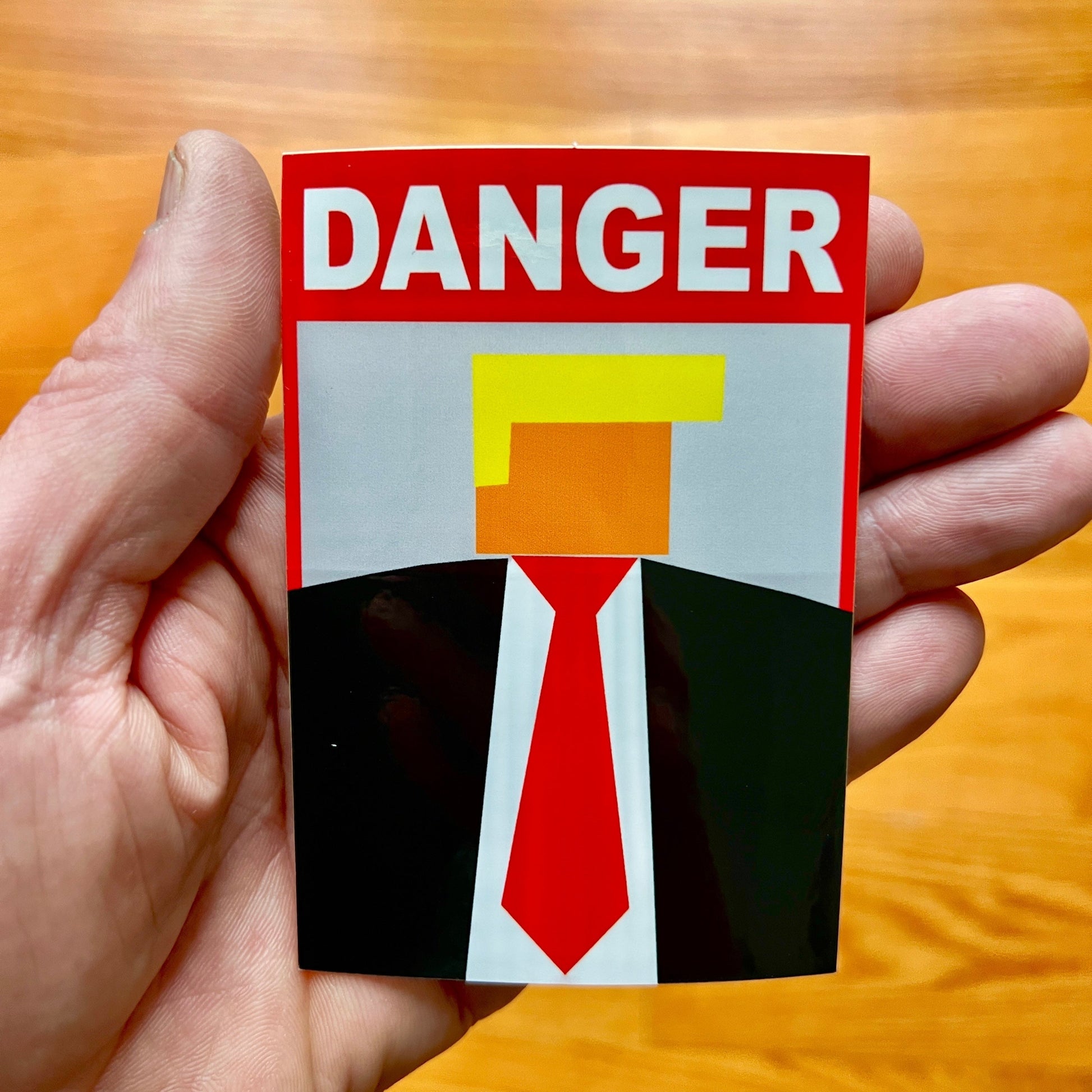 DANGER / ANGER - The 1st FOTUS (Felon of The United States) glossy sticker 4’’ x 2.75 - Arts & Crafts