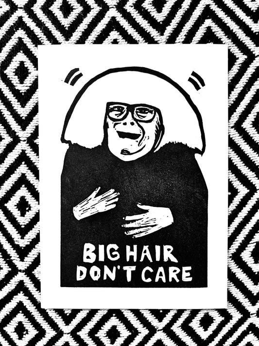 Danny Devito as Ongo Gablogian - BIG HAIR DON’T CARE:: block print - Prints