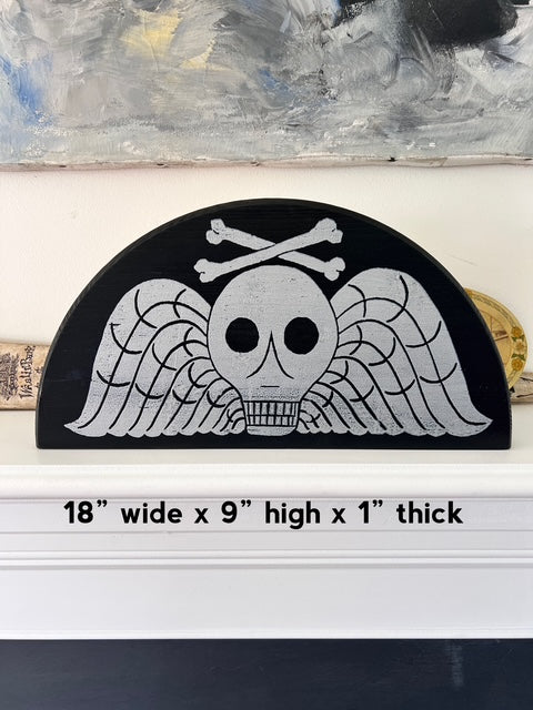 Death’s Head / Winged Skull / Gravestone - Screen Printed Wood - Prints
