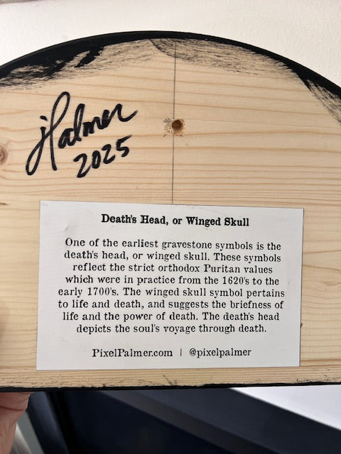 Death’s Head / Winged Skull / Gravestone - Screen Printed Wood - Prints