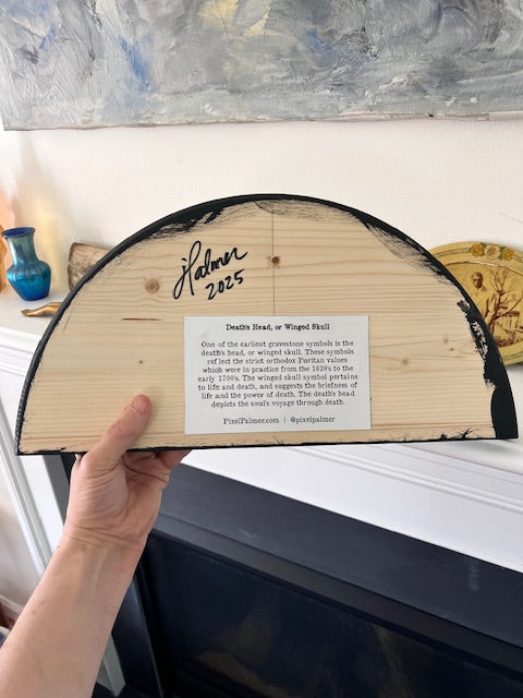 Death’s Head / Winged Skull / Gravestone - Screen Printed Wood - Prints