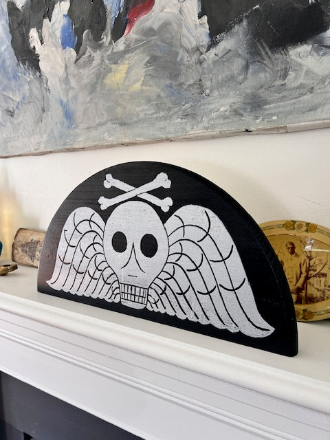 Death’s Head / Winged Skull / Gravestone - Screen Printed Wood - Prints
