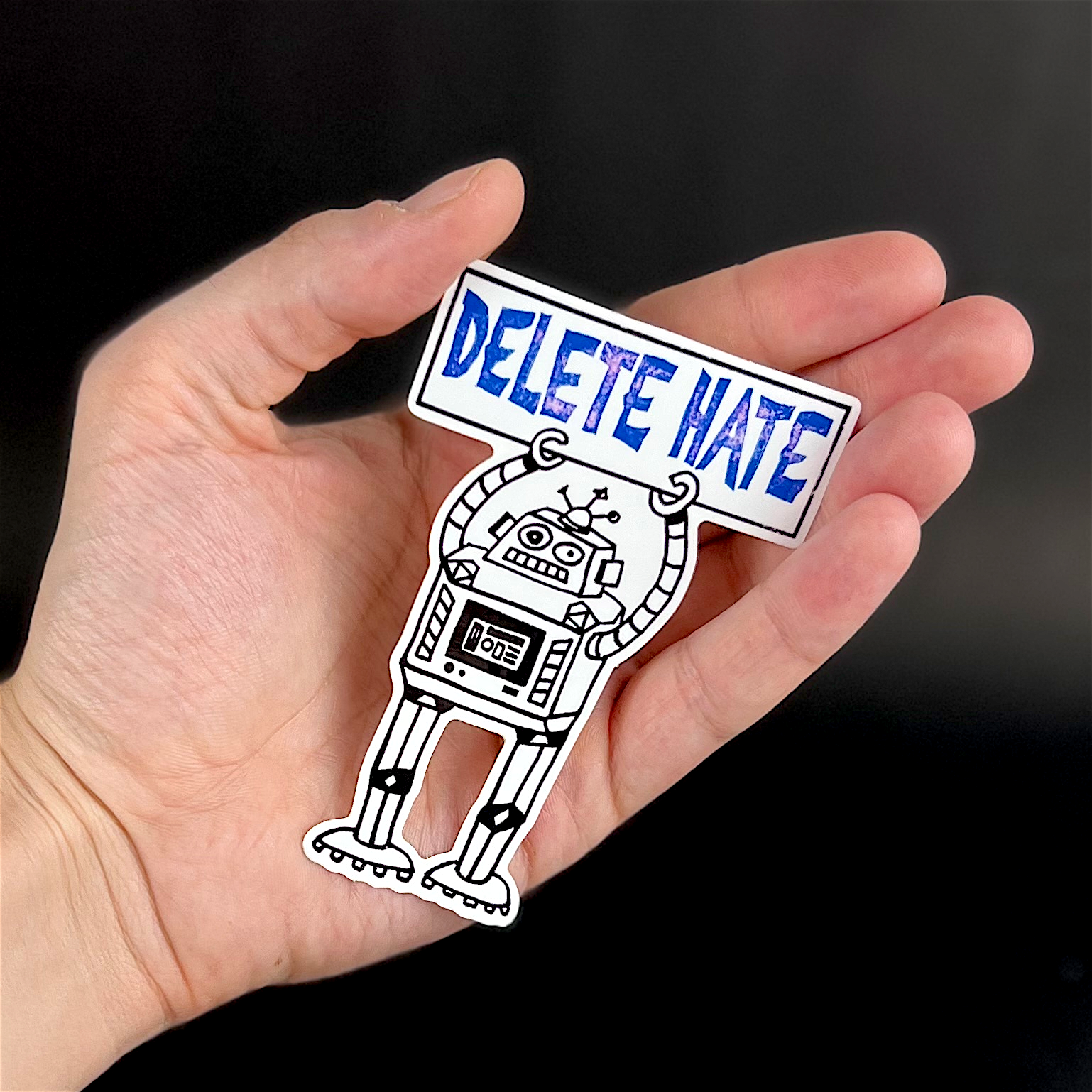 Delete Hate - sticker - Arts & Crafts