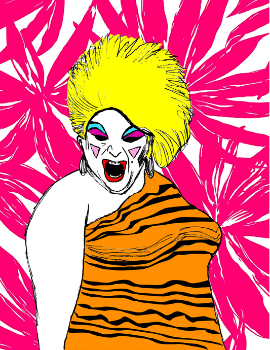 Divine w/ Tiger Print - 8.5 x 11’’ color print - Prints