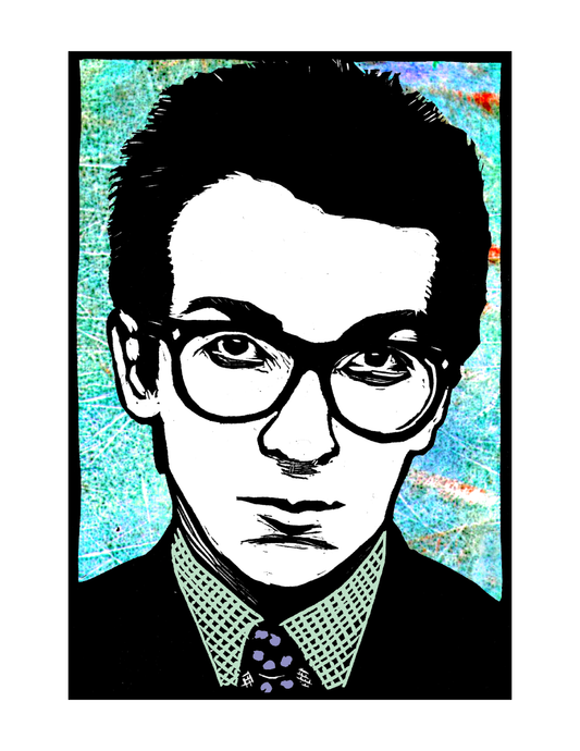 Elvis Costello (8.5 x 11’’) color print - Arts & Crafts
