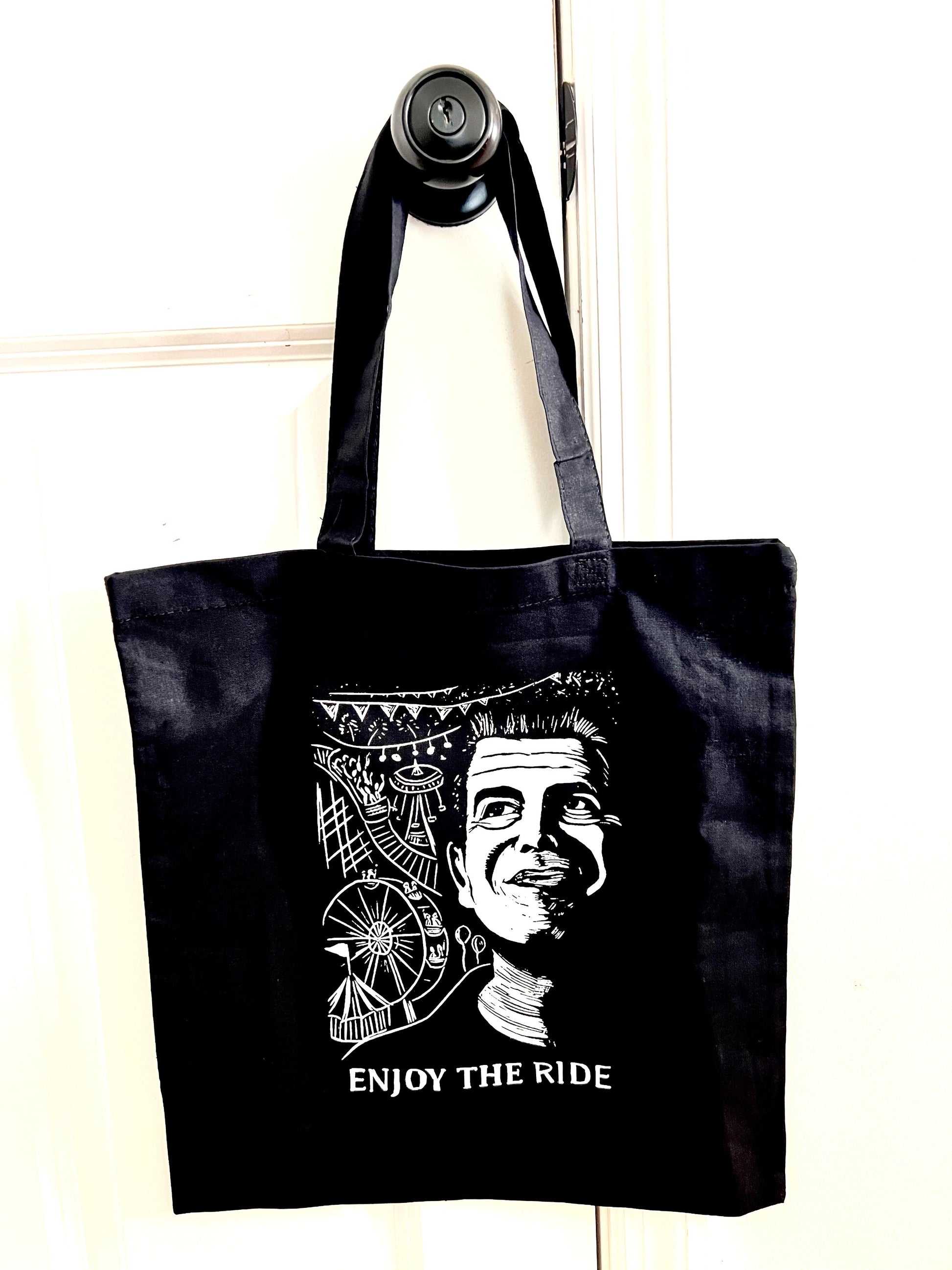 ENJOY THE RIDE - Anthony Bourdain - Cotton Tote - chef cooking kitchen - Tote Bag