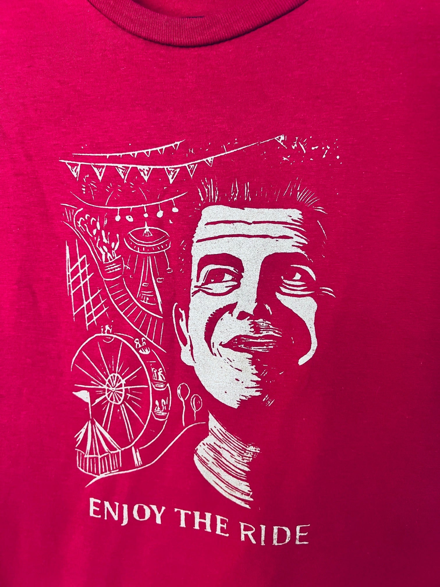 Enjoy the Ride! Anthony Bourdain - screen print T-shirt Unisex Softstyle all cotton - Apparel