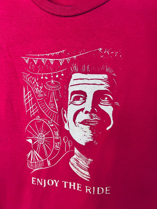 Enjoy the Ride! Anthony Bourdain - screen print T-shirt Unisex Softstyle all cotton - Apparel