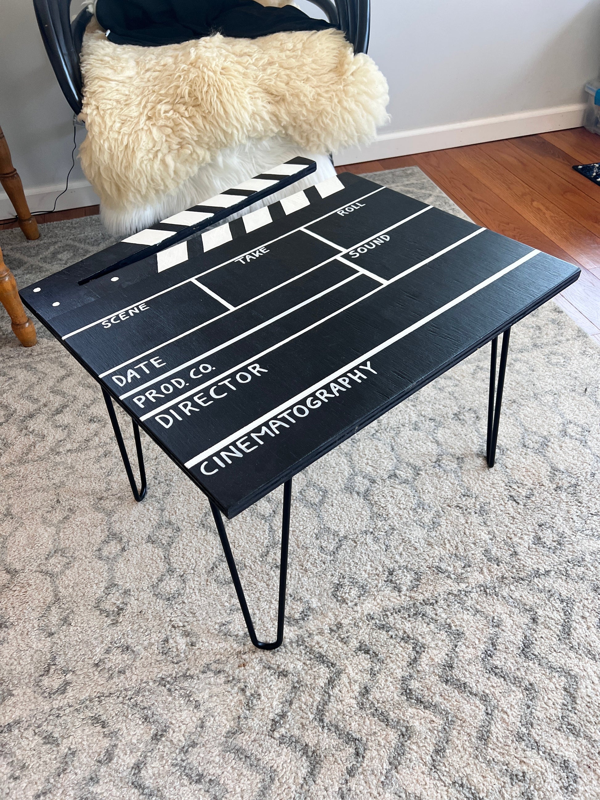 Film Slate: Coffee Table: 24x24’’ with 16’’ legs - Furniture
