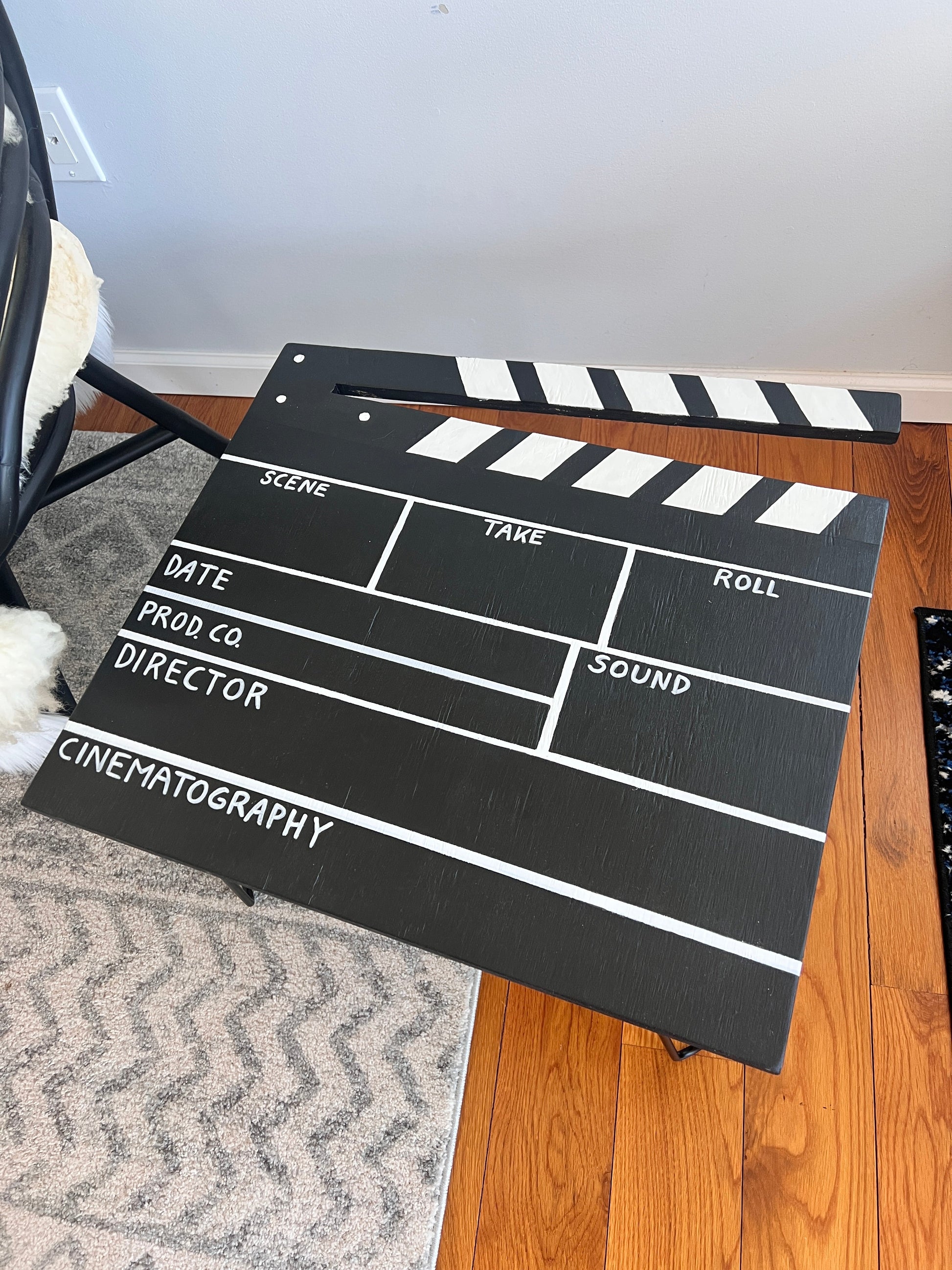 Film Slate: Coffee Table: 24x24’’ with 16’’ legs - Furniture