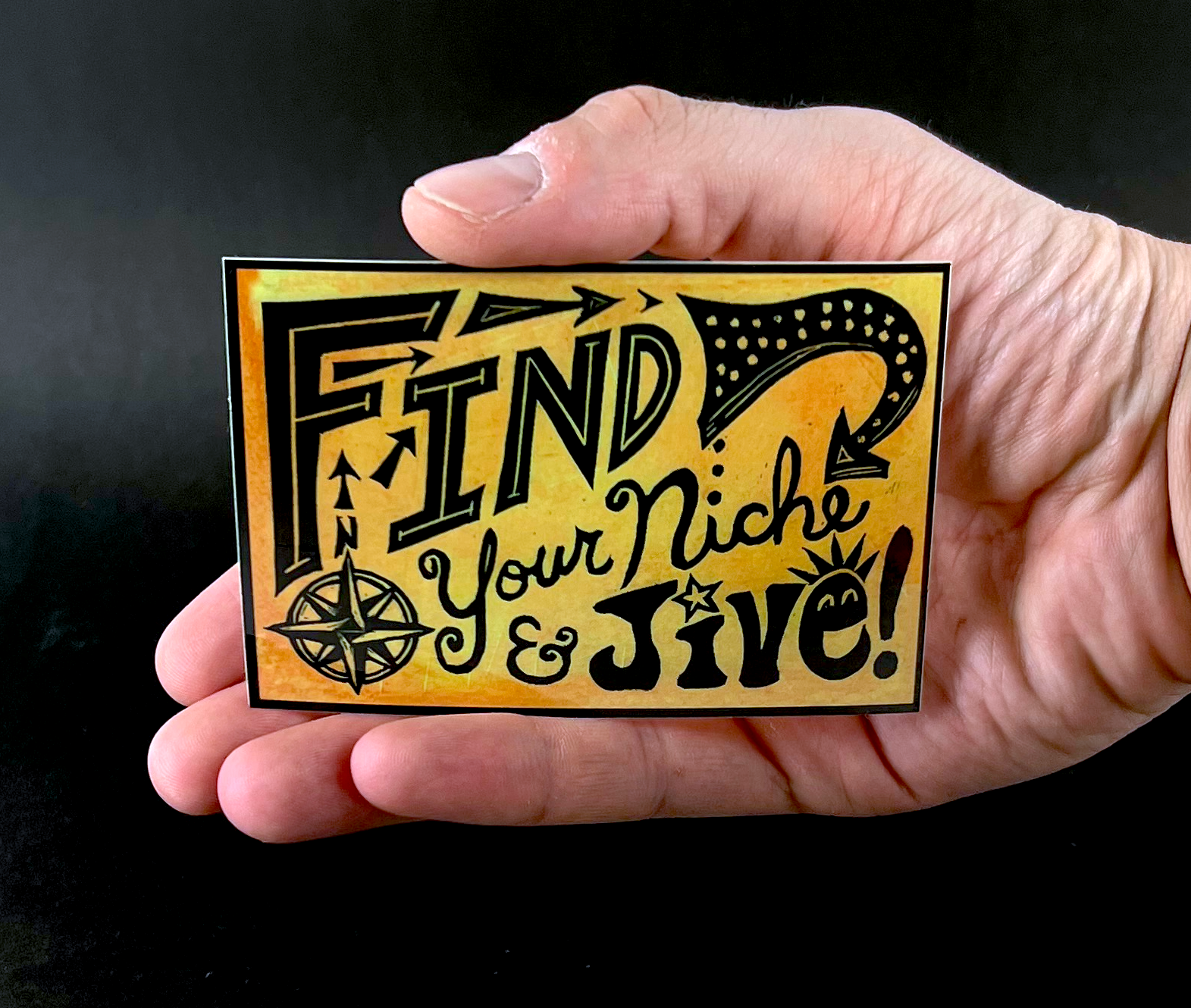 Find Your Niche and Jive - sticker - Arts & Crafts