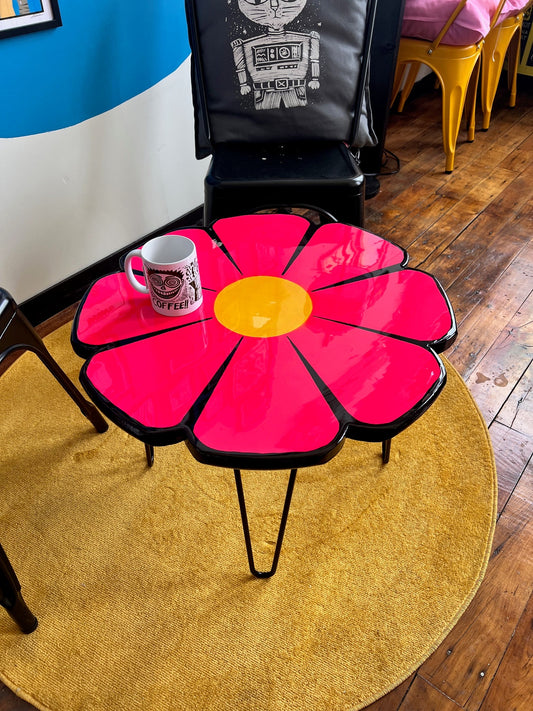 Flower Power: Coffee Table: 24’’ round with 16’’ legs - Furniture
