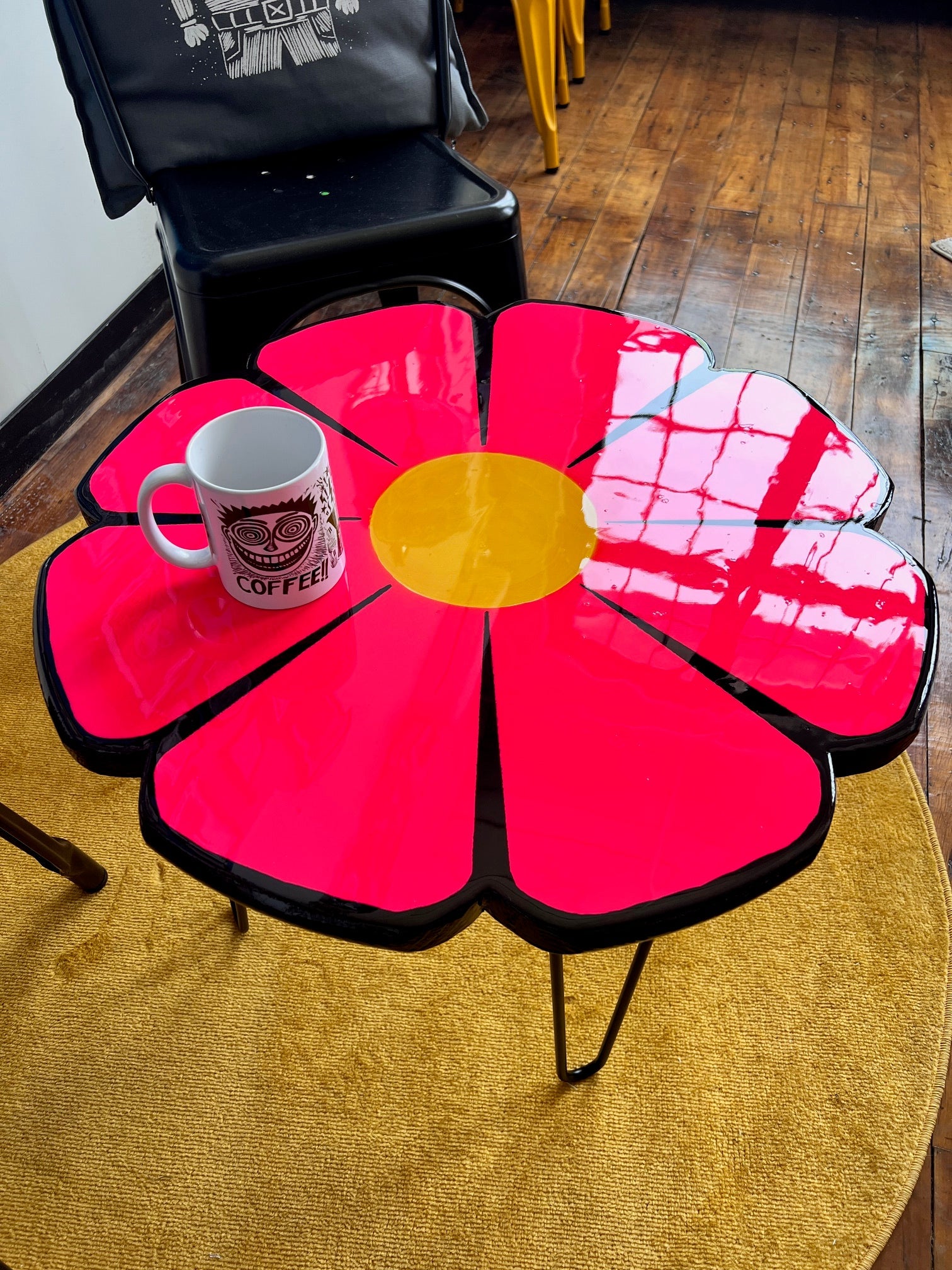 Flower Power: Coffee Table: 24’’ round with 16’’ legs - Furniture