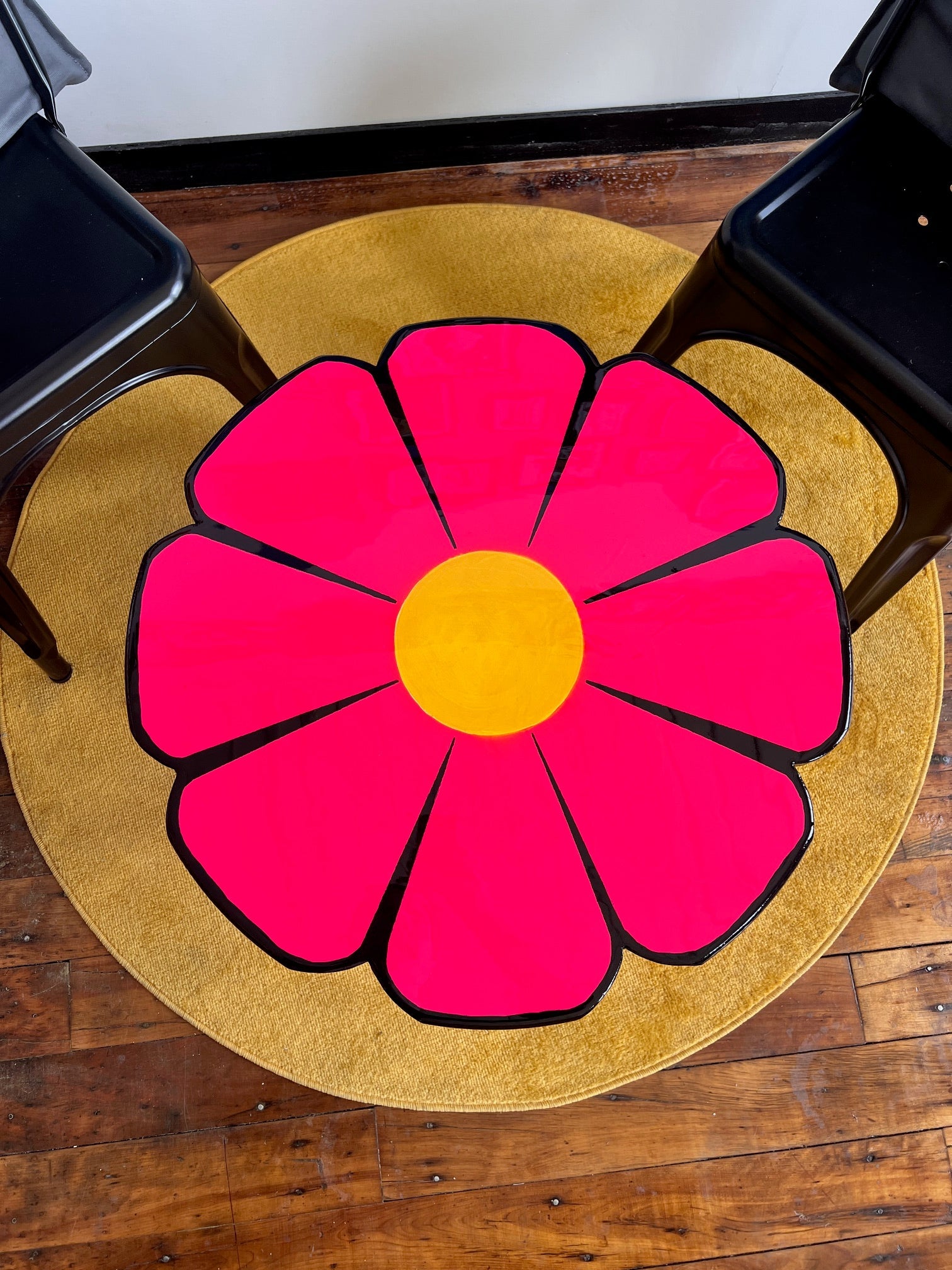 Flower Power: Coffee Table: 24’’ round with 16’’ legs - Furniture