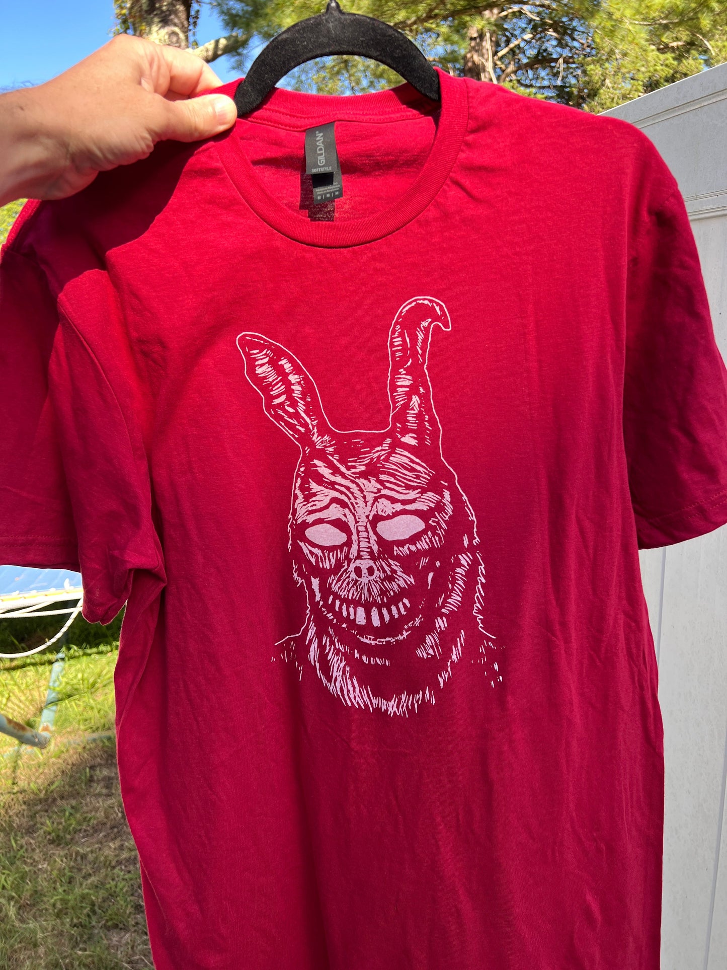 Frank the Rabbit - screen print t-shirt MEDIUM Men’s Donnie Darko - Arts & Crafts
