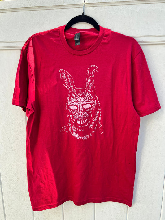 Frank the Rabbit - screen print t-shirt MEDIUM Men’s Donnie Darko - Arts & Crafts