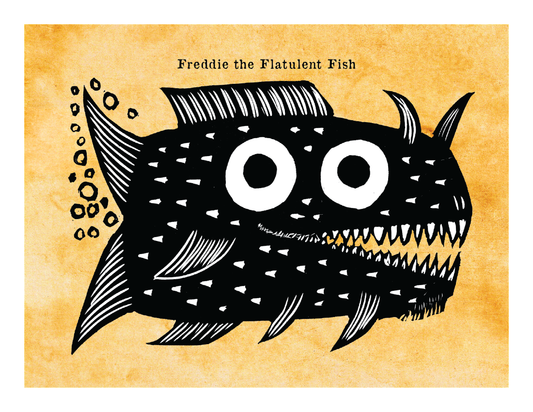 Freddie the Flatulent Fish - Mythical Monster (8.5 x 11’’) color print - Prints