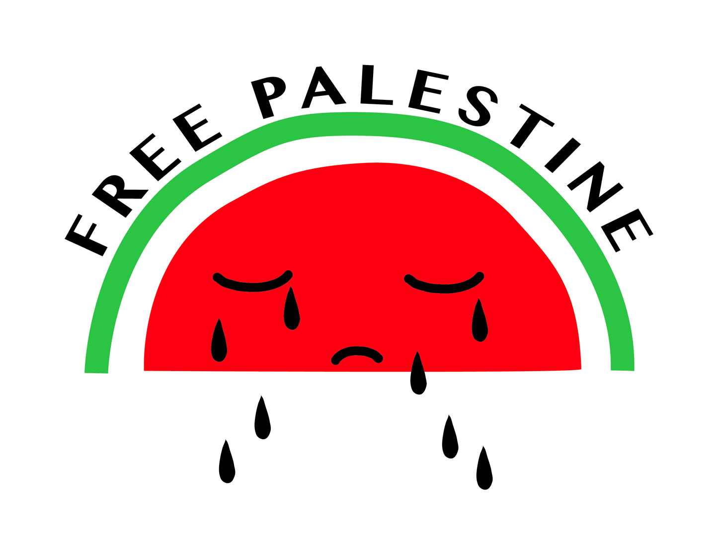 Free Palestine (Sad Watermelon) - 8.5 x 11’’ color print - Prints