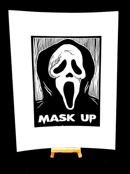 Ghostface ’Mask Up’ Scream - Screen Print - Arts & Crafts
