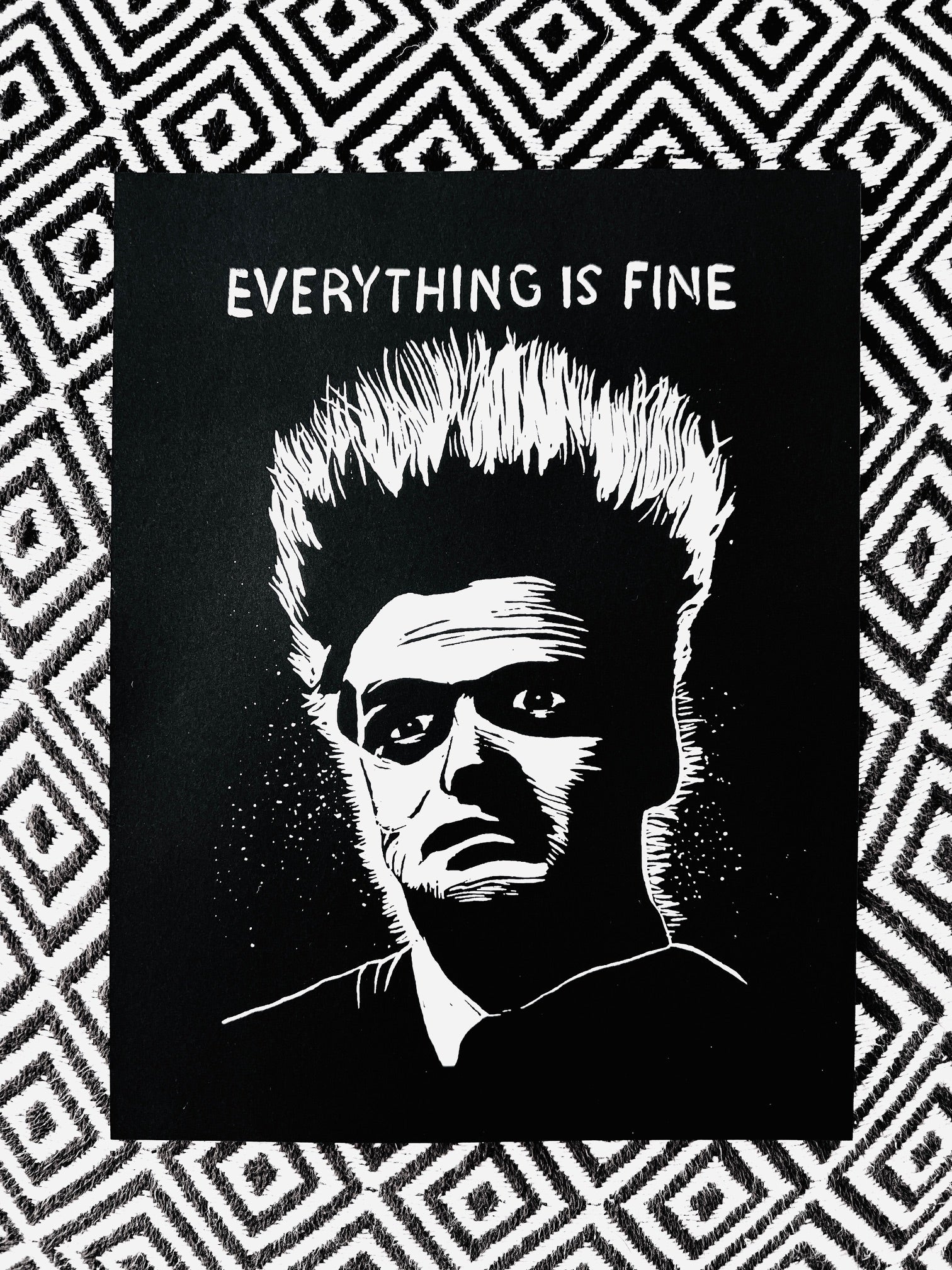 Henry from David Lynch’s ERASERHEAD ’Everything is Fine’ 8.5x11’’ screenprint film - Prints