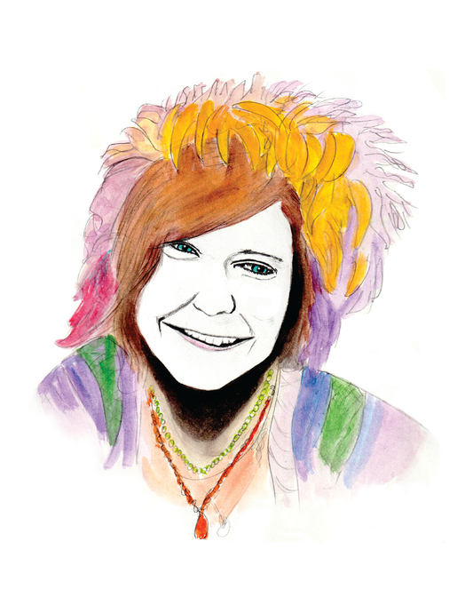 Janis Joplin (8.5 x 11’’) color print from a watercolor - Prints