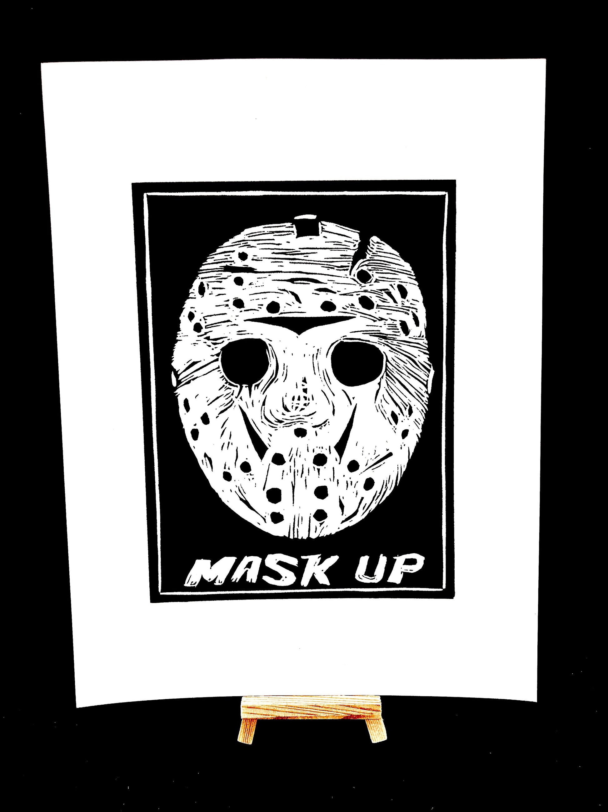Jason Voorhees ’Mask Up’ Friday the 13th - Screen Print - Arts & Crafts