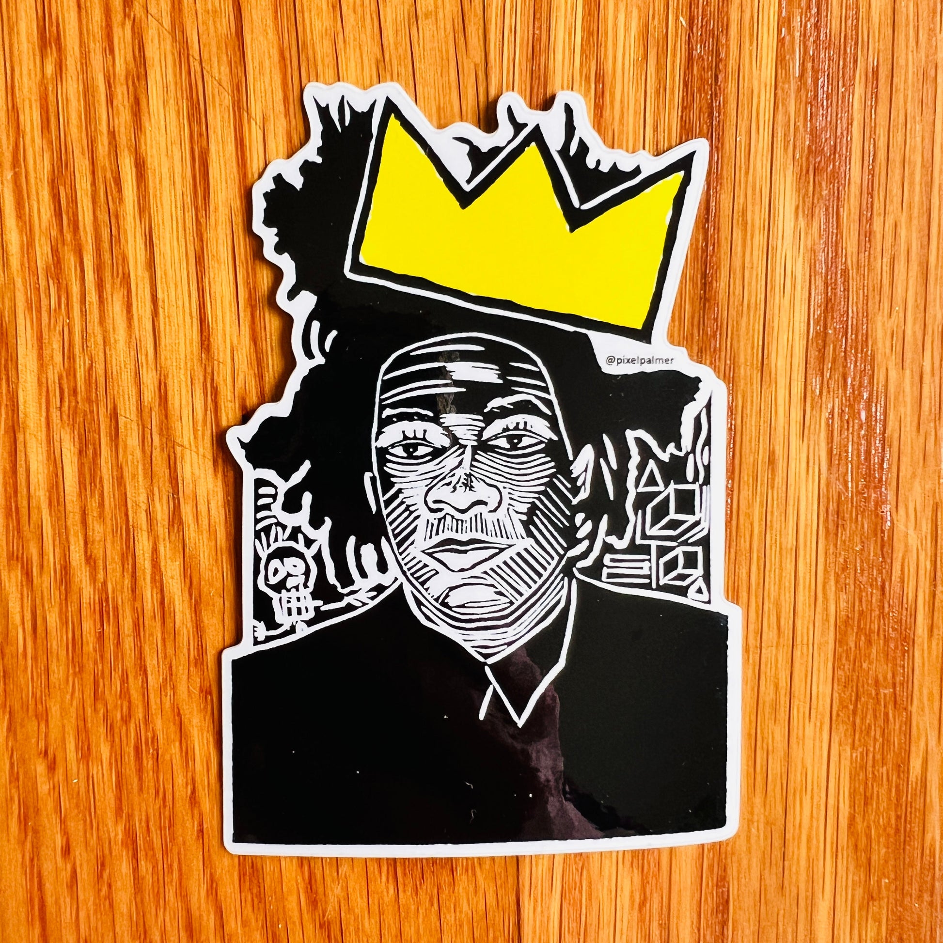 Jean-Michel Basquait 2.75 x 4’’ glossy vinyl sticker from Pixel Palmer - Prints