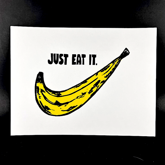Just Eat It - Nike Swoosh Logo Banana - Screen Print - Arts & Crafts