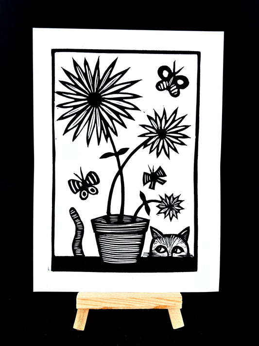 Kitty Flowers and Butterflies - Arts & Entertainment