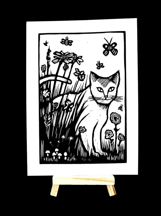 Kitty in the Garden - Arts & Crafts