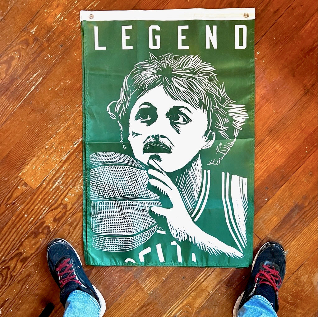 Larry ’LEGEND’ Bird - Boston Celtics 2x3 Feet Flag - Indoor/Outdoor w/ grommets - Arts & Crafts