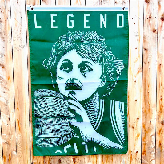 Larry ’LEGEND’ Bird - Boston Celtics 2x3 Feet Flag - Indoor/Outdoor w/ grommets - Arts & Crafts