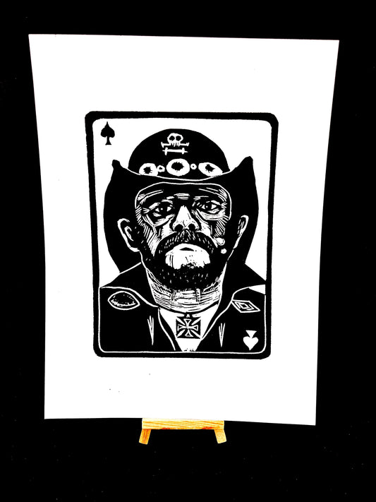 Lemmy Kilmister of Motorhead ’Ace of Spades’ - Screen Print - Arts & Crafts