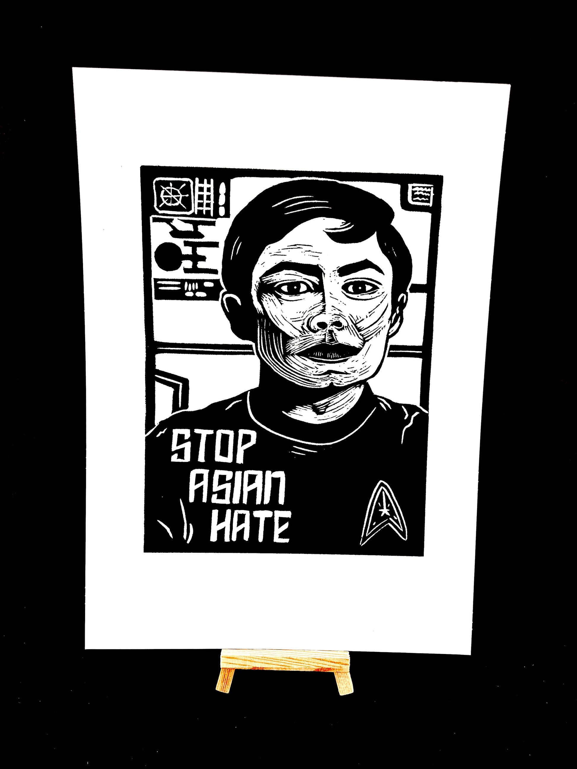 Lieutenant Sulu - George Takei - Star Trek ’Stop Asian Hate’ - Screen Print - Arts & Crafts