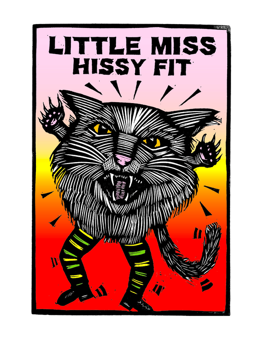 Little Miss Hissy Fit / Cat (8.5 x 11’’) color print - Arts & Crafts