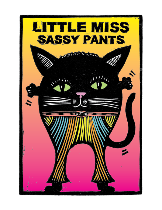 Little Miss Sassy Pants / Cat (8.5 x 11’’) color print - Arts & Crafts
