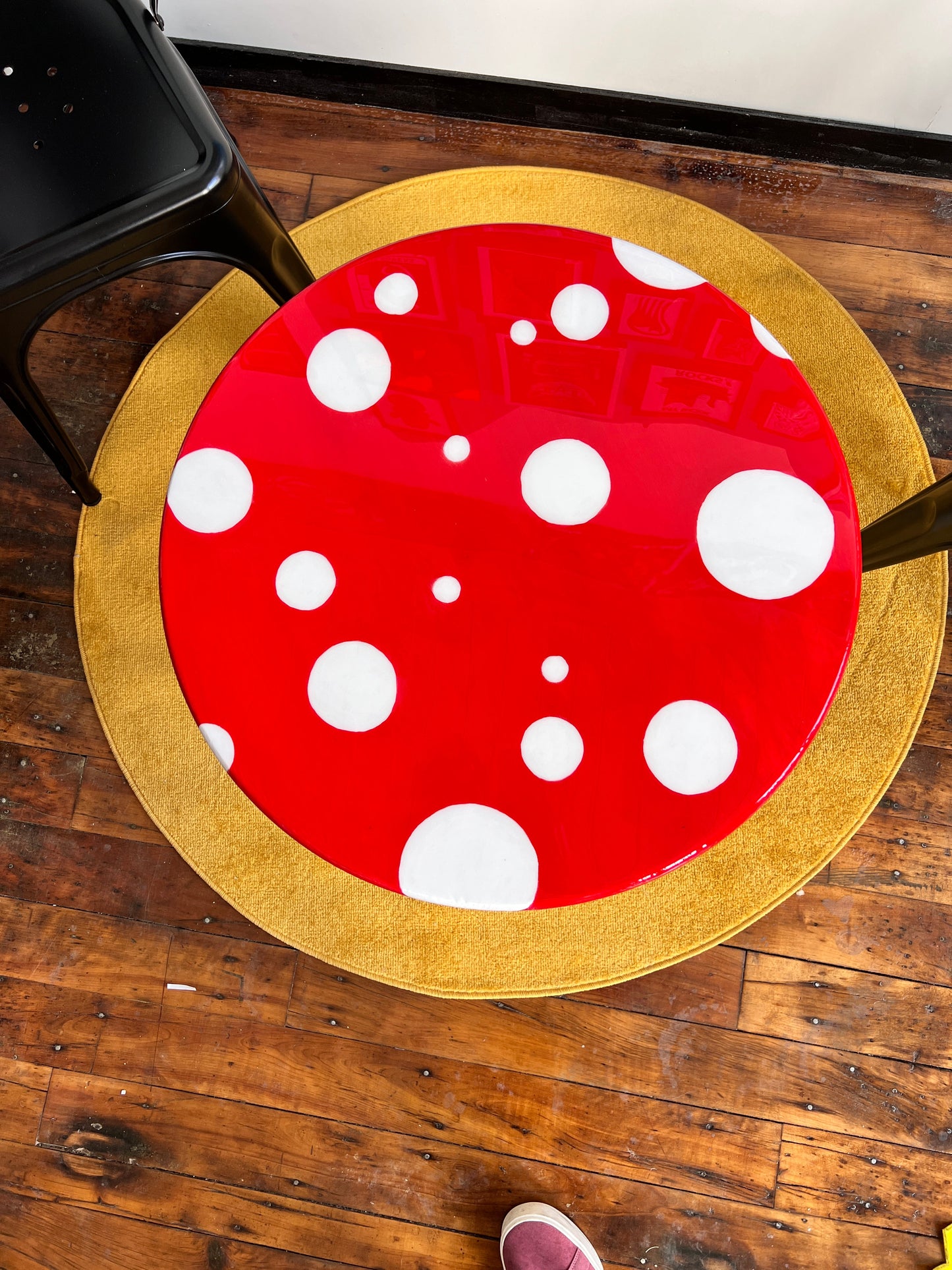 Magic Mushroom: Coffee Table: 24’’x24’’ round with 18’’ base - Furniture