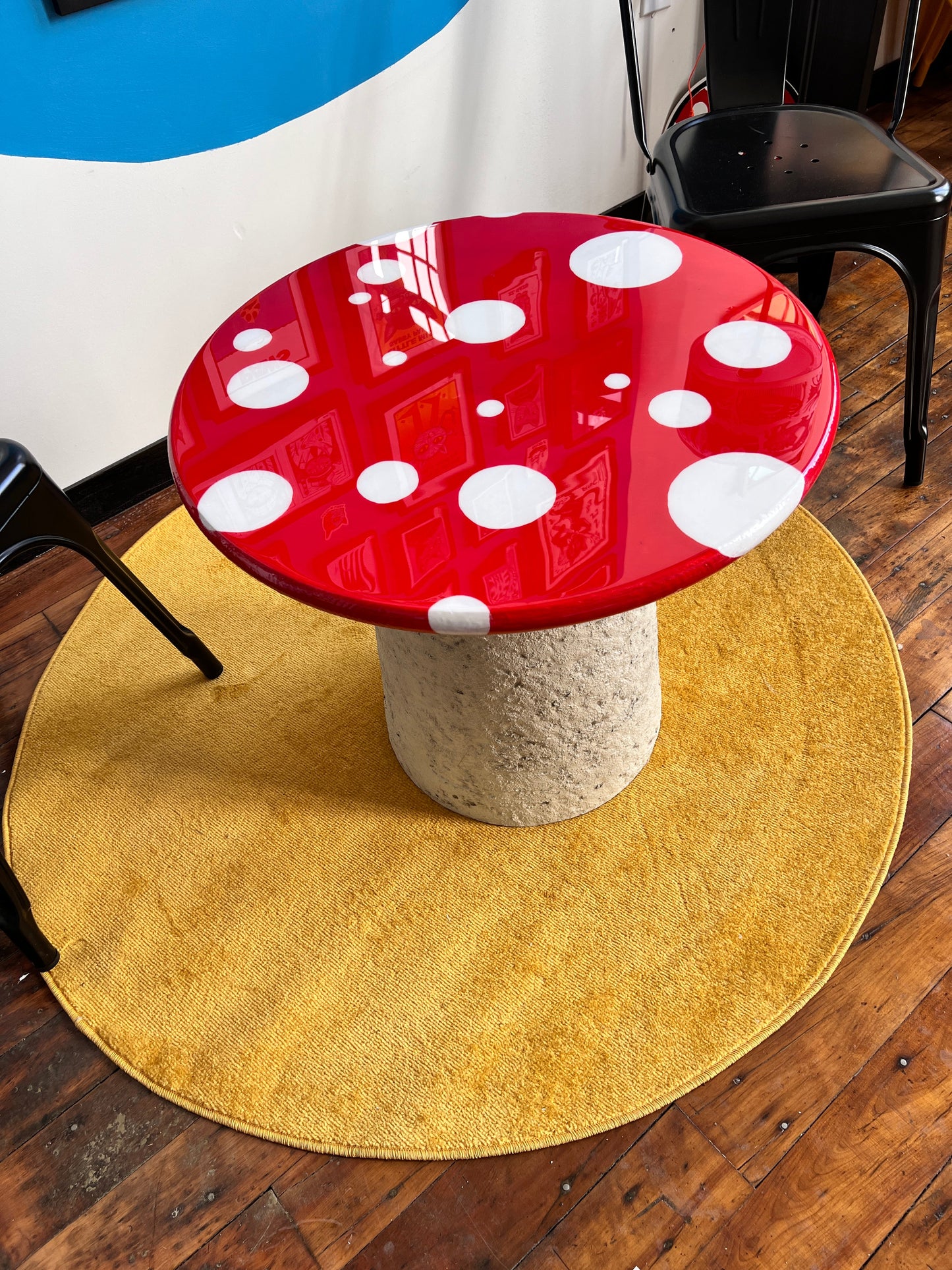 Magic Mushroom: Coffee Table: 24’’x24’’ round with 18’’ base - Furniture