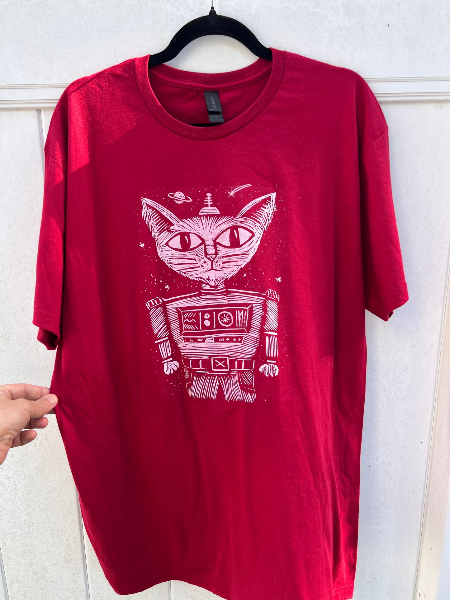 Major Tom Cat - screen print t-shirt XL Men’s - Arts & Crafts